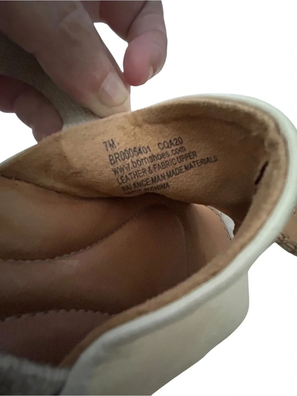 Born Cream Leather Espadrille Slingback Sandals
